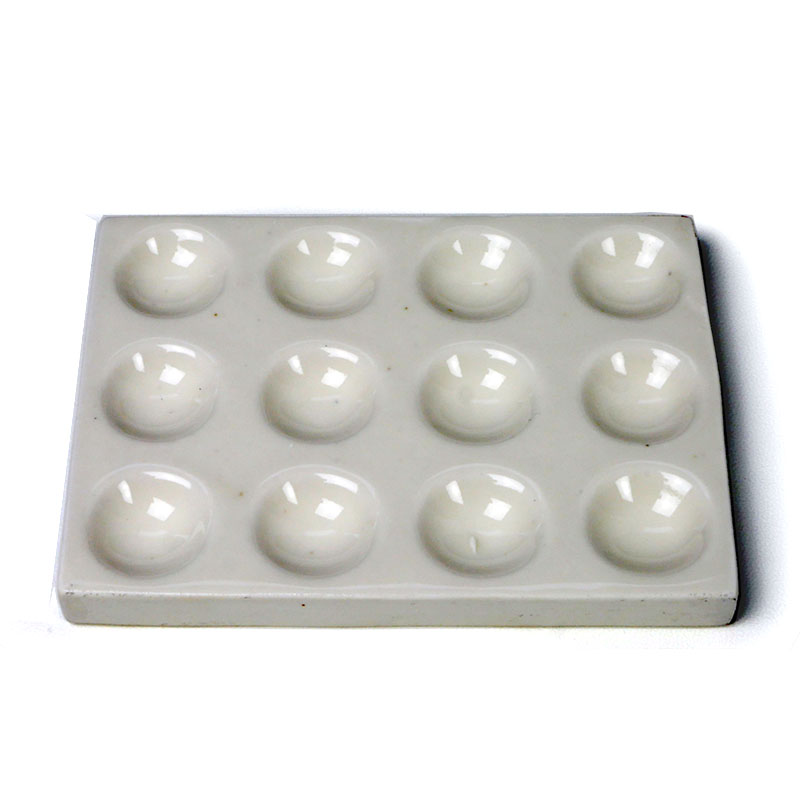 12 well porcelain laboratory spot plate for reagent testing
