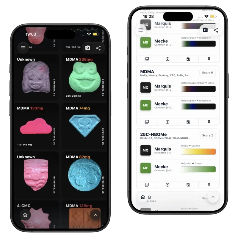 DrugsPRO-app: pilwaarschuwingen en identificatie van stoffen met reagentia