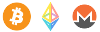 Bitcoin, Ethereum en Monero geaccepteerd