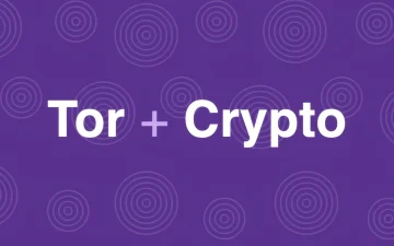 Paarse Tor- en cryptobanner met concentrische ringen voor de onion-sites van PRO Test