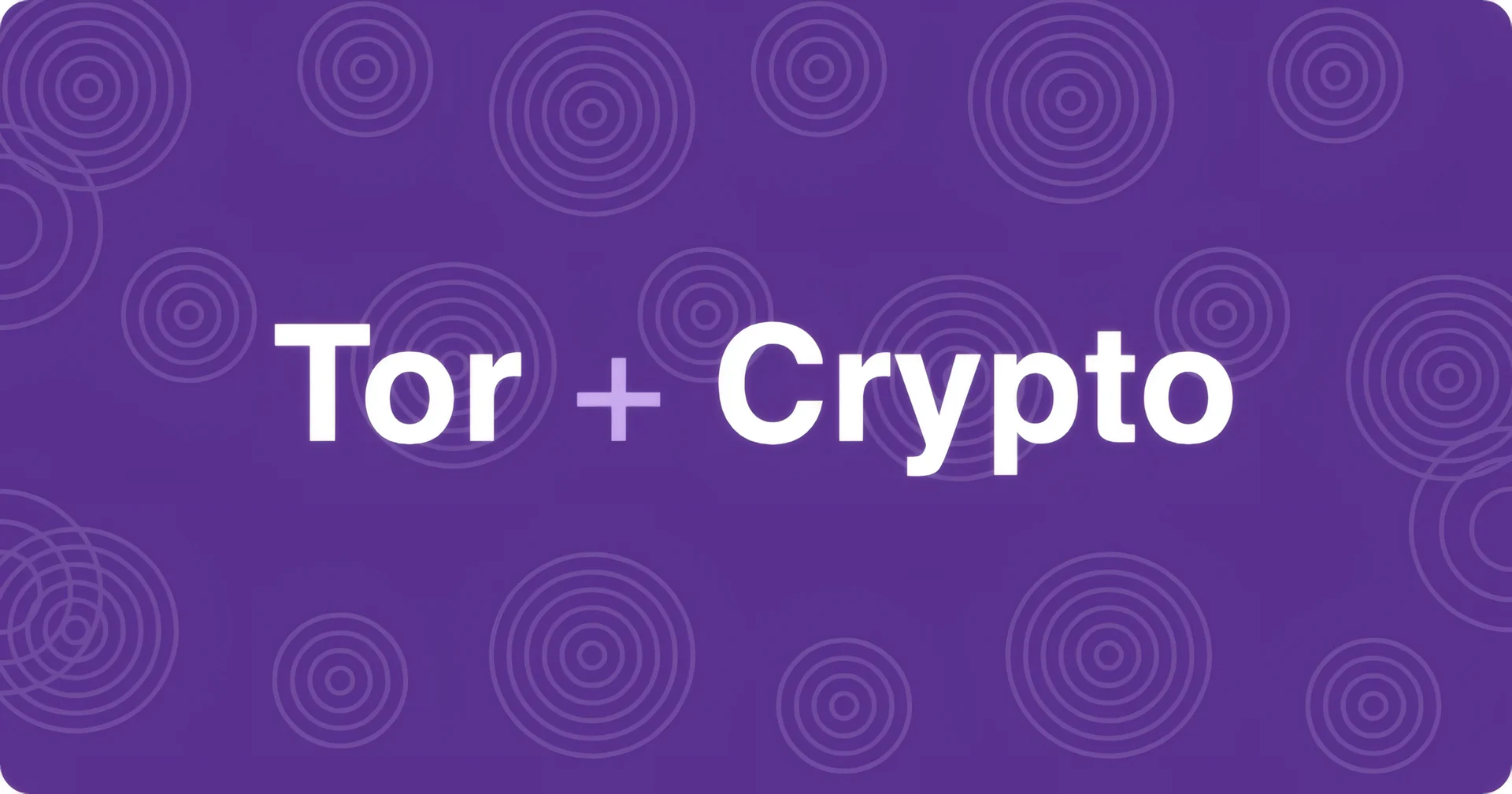 Paarse Tor- en cryptobanner met concentrische ringen voor de onion-sites van PRO Test